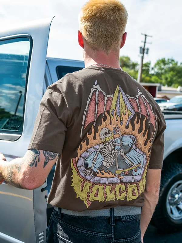 Hessian Short Sleeve Tee - Washed Black made by Volcom