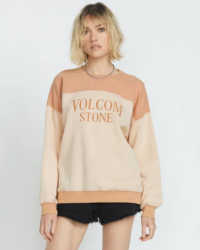 Women's Stone Blocked Crew sold by Volcom