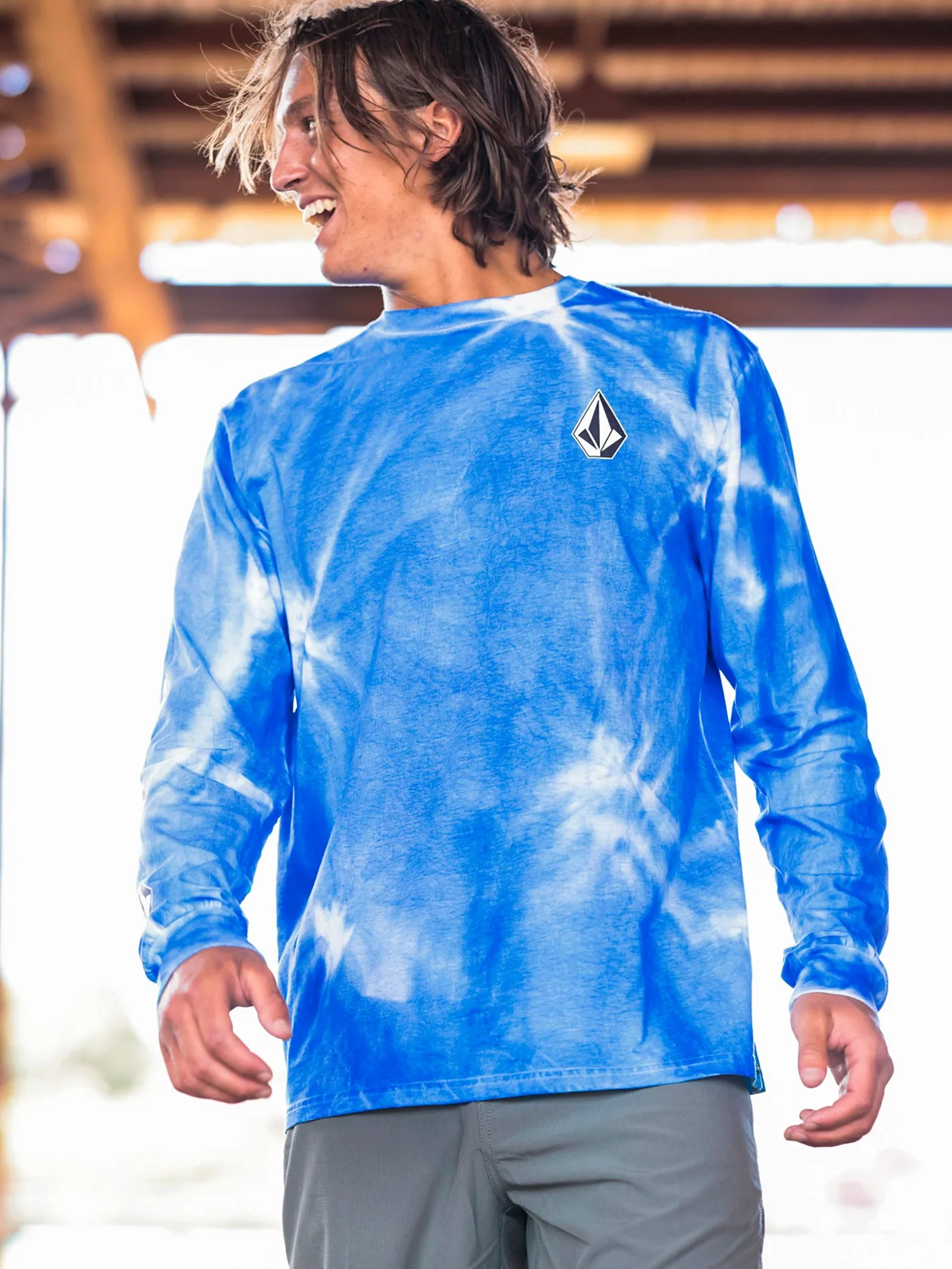 Iconic Stone Stardye Long Sleeve Tee - Maliblue sold by Volcom