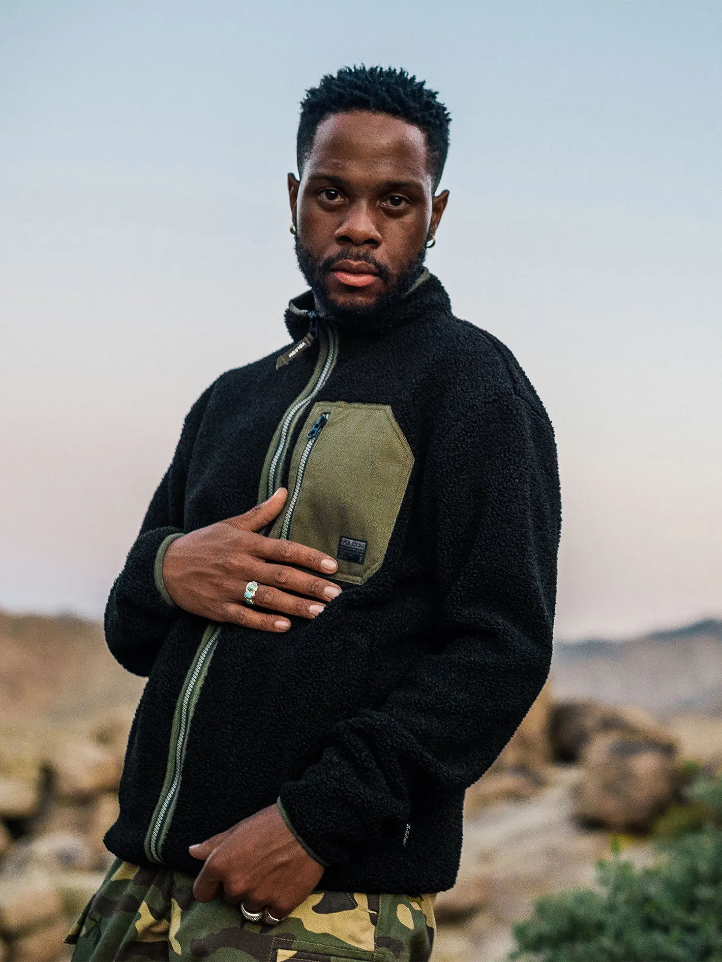 Muzzer Fuzzar Zip Hoodie - New Black sold by Volcom