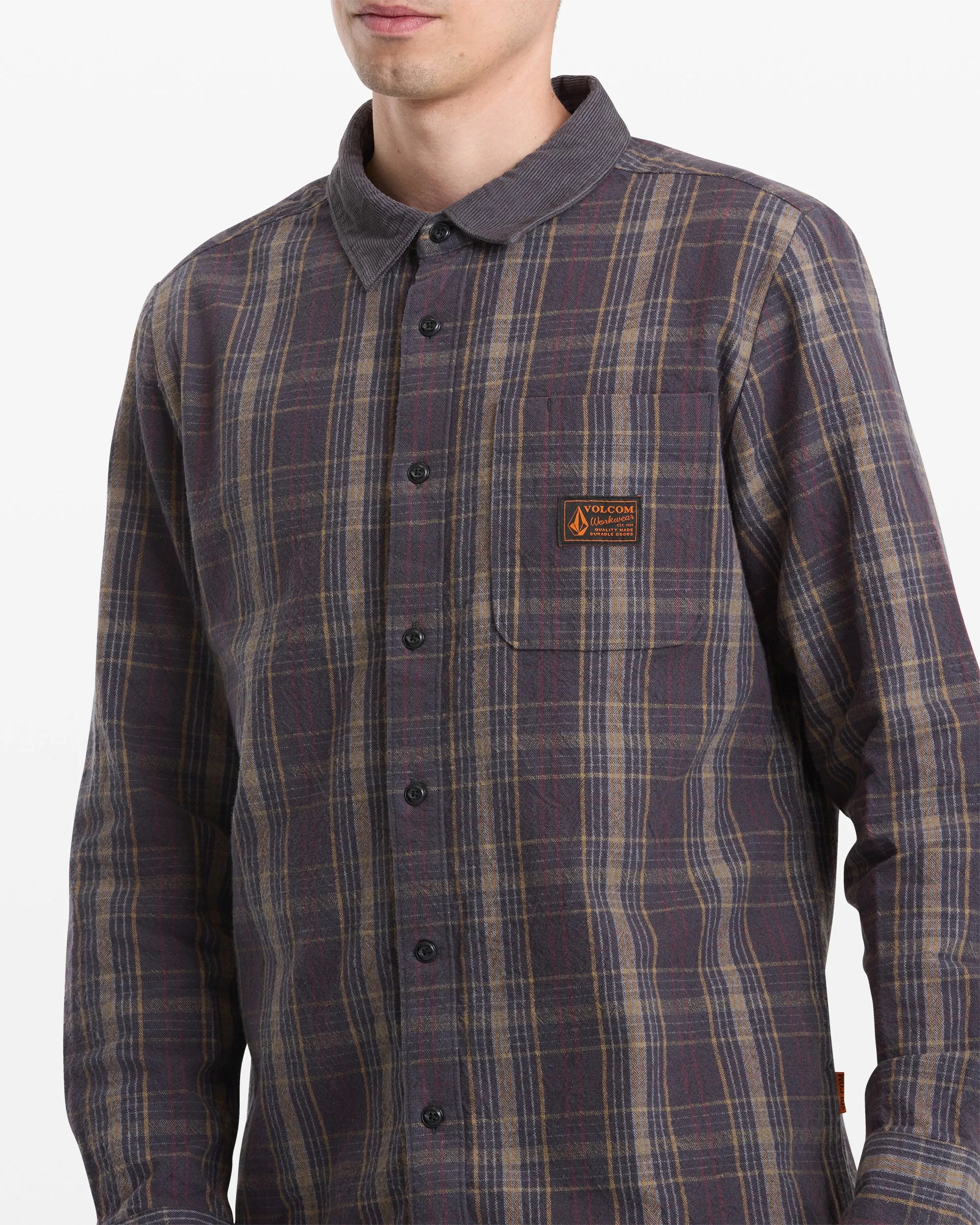 Men's Stonevise Plaid Long Sleeve Shirt sold by Volcom product image thumbnail 3