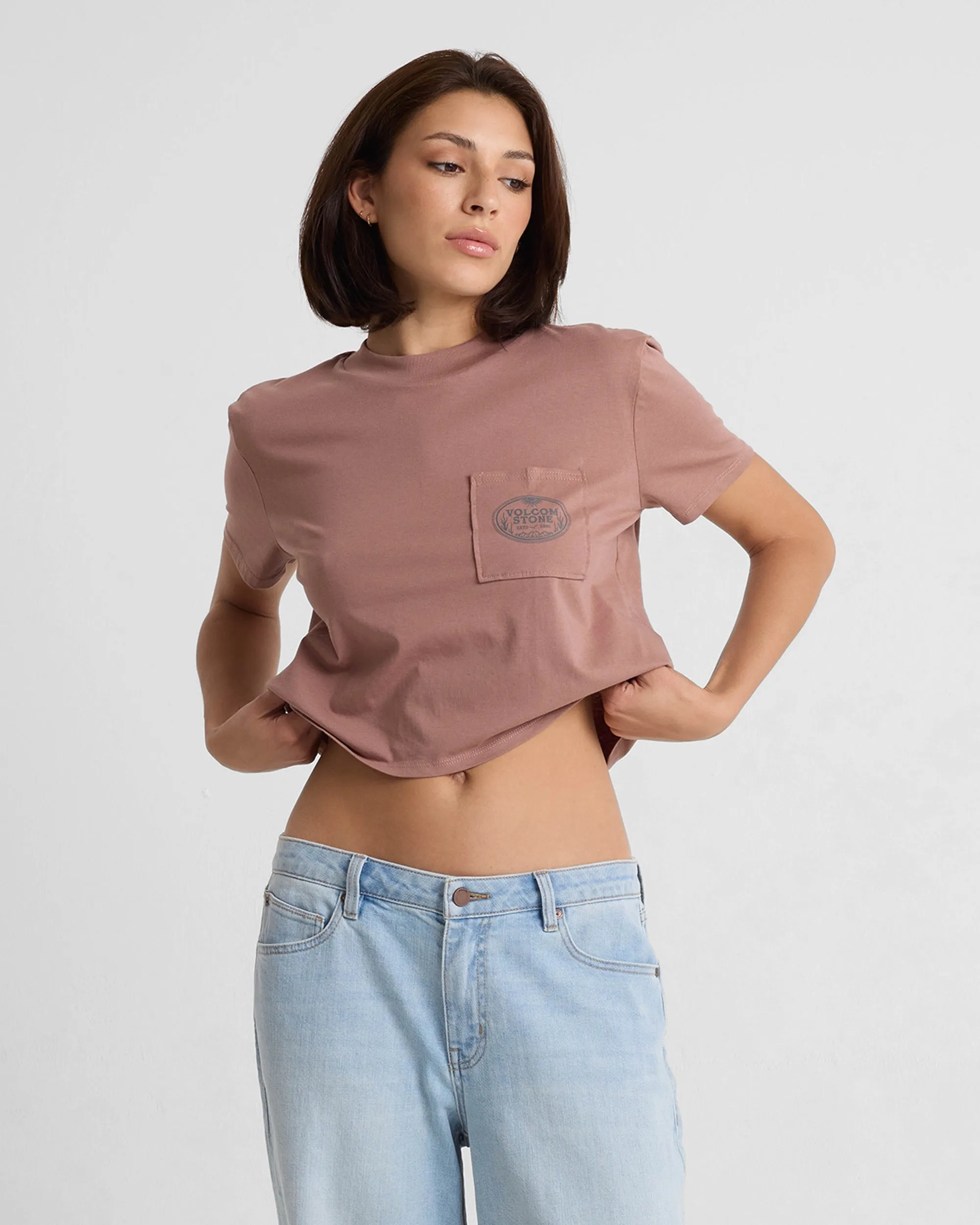 Women's Pocket Dial Short Sleeve Tee sold by Volcom product image thumbnail 3