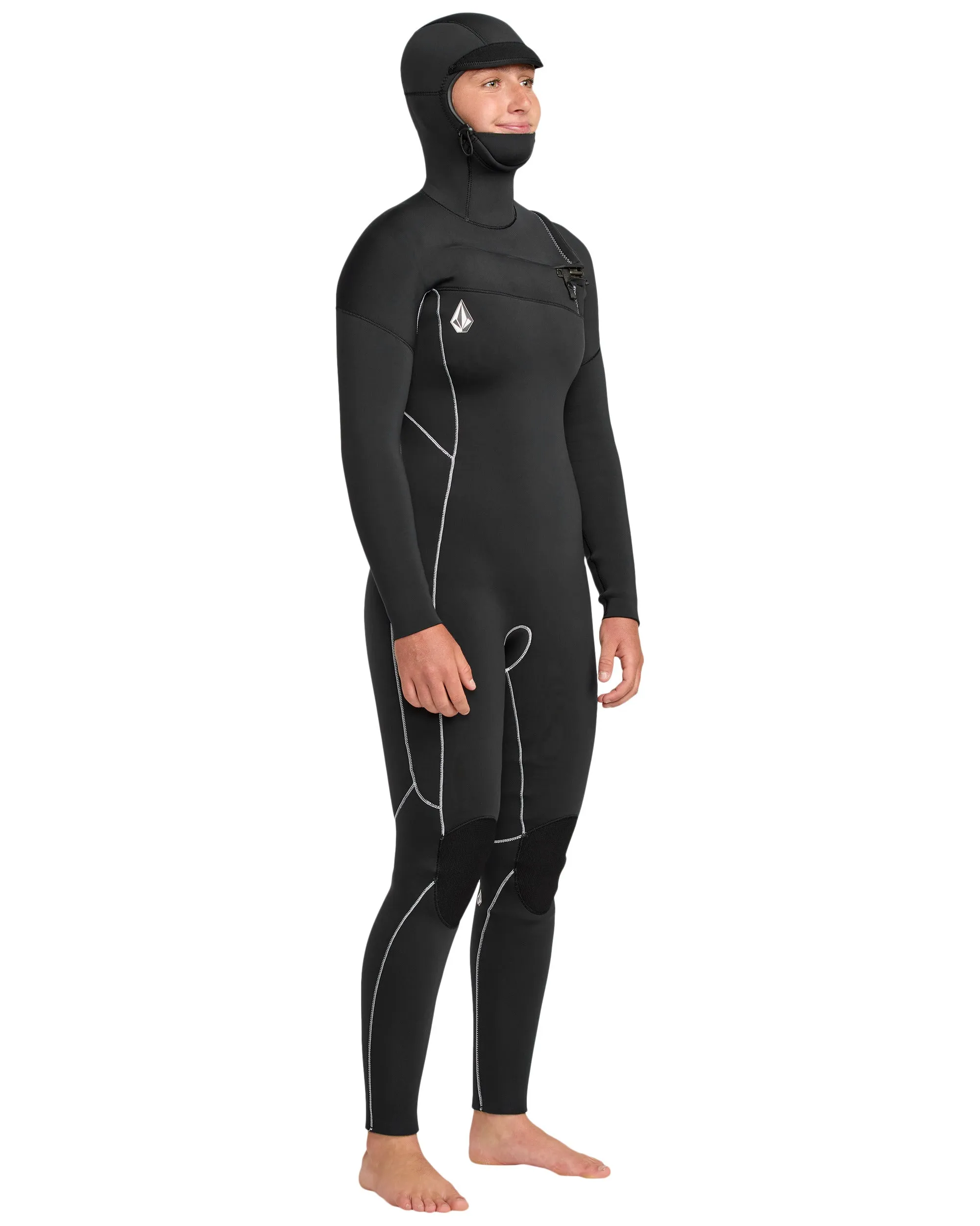 Women's 5/4 Modulator Chest Zip Hooded Full Wetsuit sold by Volcom product image thumbnail 5