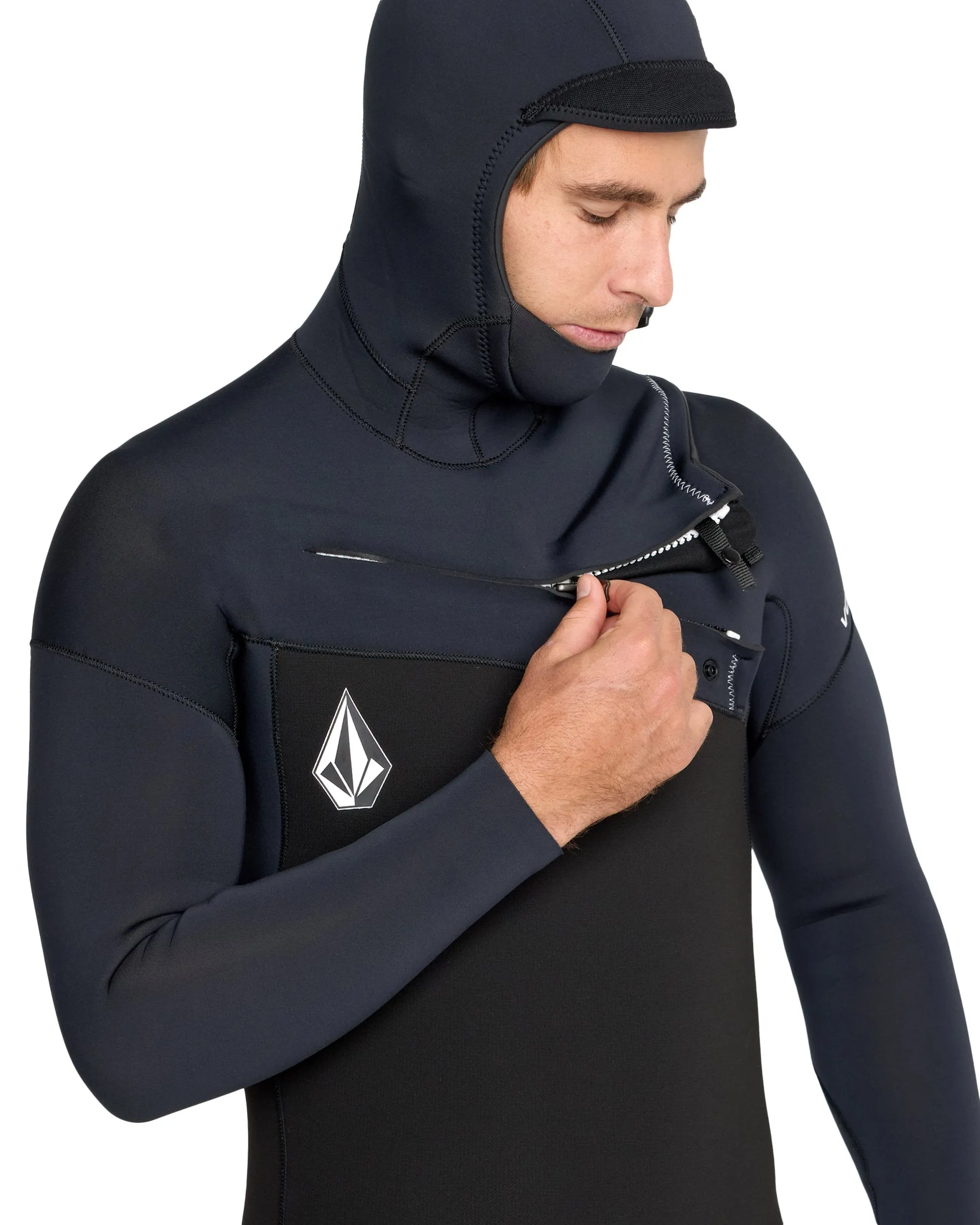 Men's 5/4/3 Modulator Hooded Chest Zip Full Wetsuit sold by Volcom product image thumbnail 3