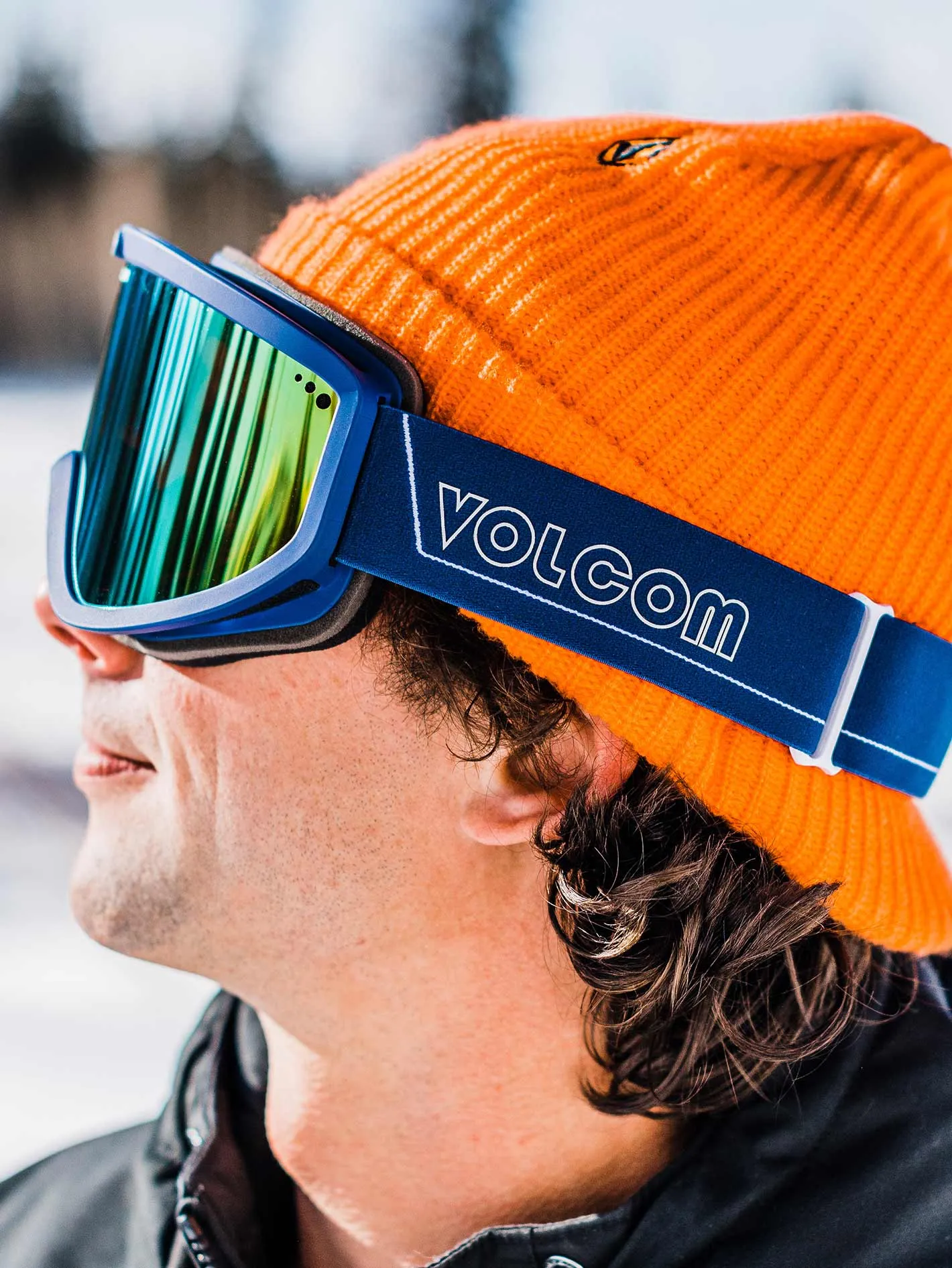 Footprints Goggle - Dark Blue / Gold Chrome sold by Volcom