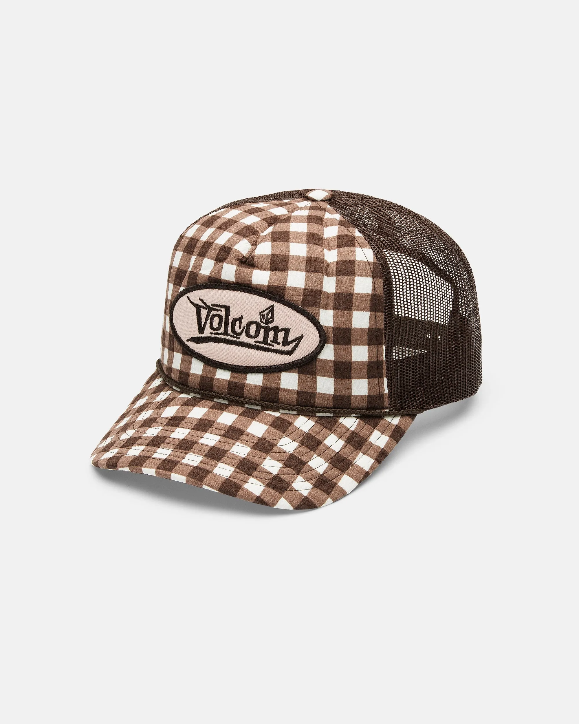 Women's Stone Plaid Trucker Hat sold by Volcom