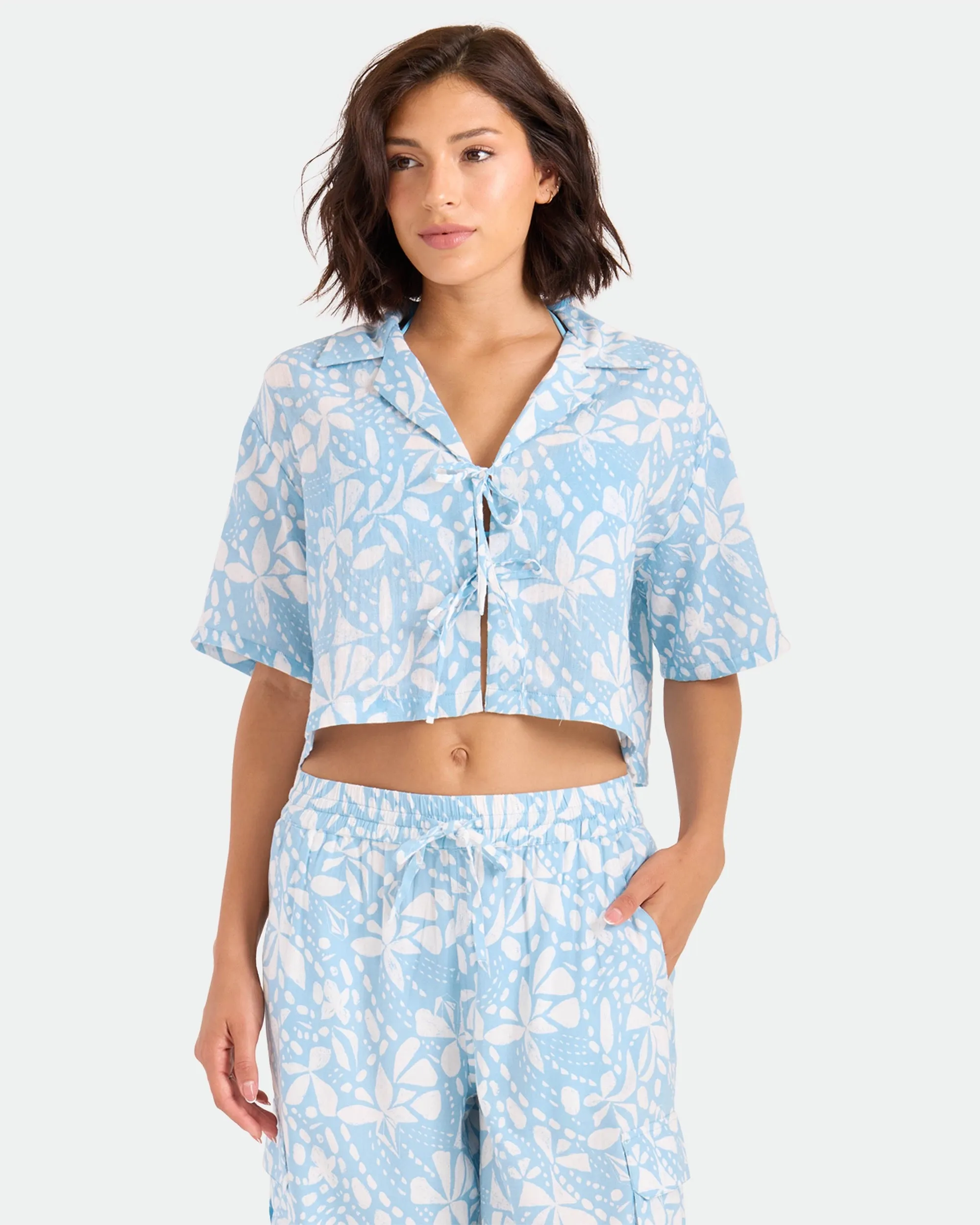 Women's Tied Up Crop Shirt sold by Volcom