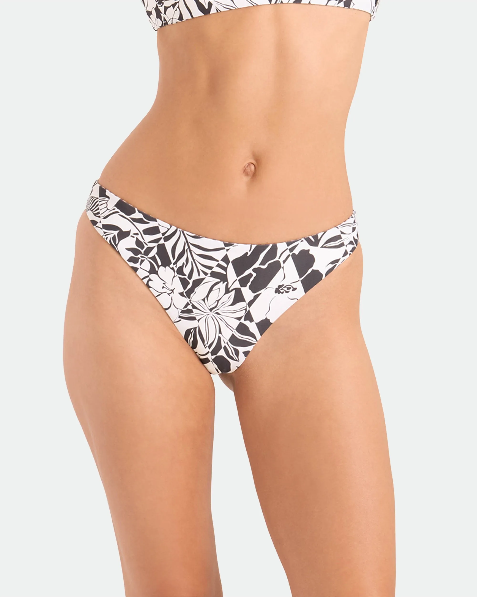 Women's Hibiscus Diamond Midrise Skimpy Reversible Bikini Bottom sold by Volcom