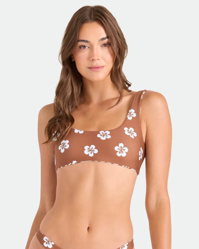 Women's Coco Retro Bloom Scoop Bralette Reversible made by Volcom