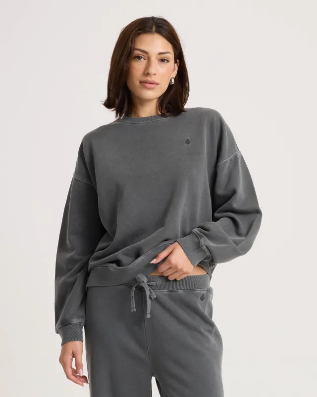 Women's Stone Soft Crew made by Volcom
