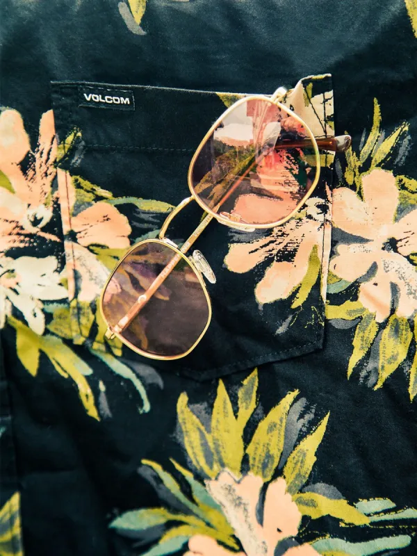 Happening Sunglasses - Gloss Gold/Pink sold by Volcom