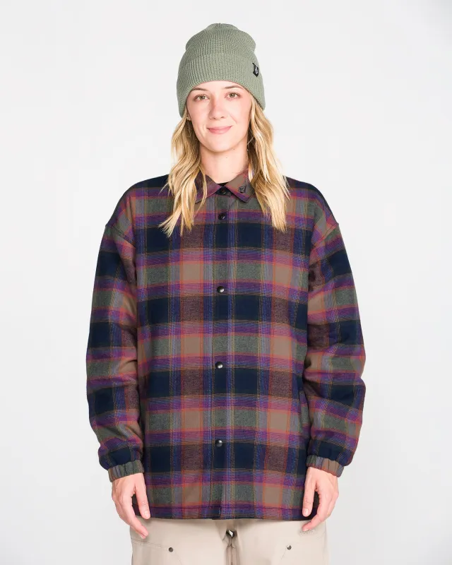 Women's Insulated Riding Flannel Jacket made by Volcom