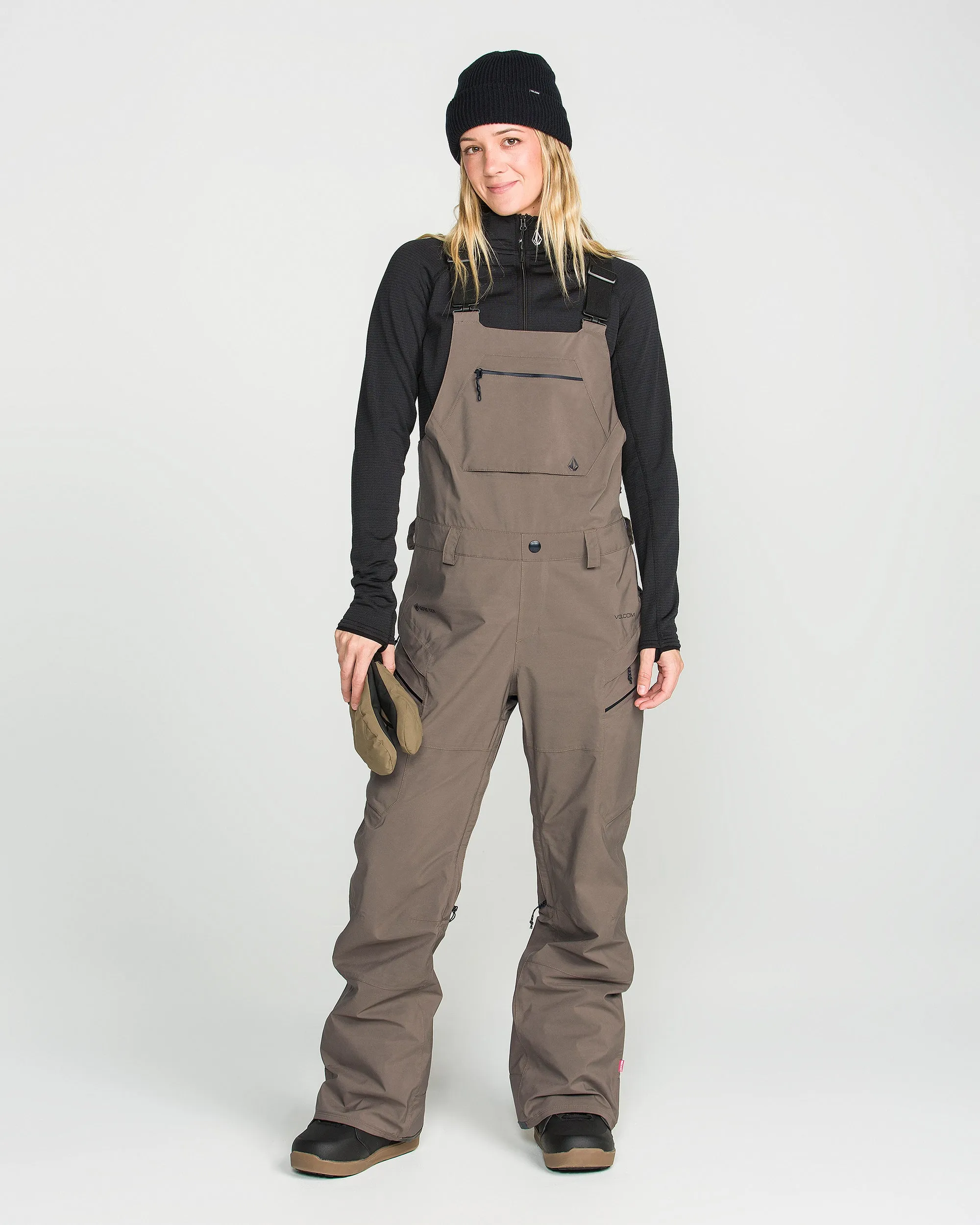 Women's Ash Stretch Gore Bib sold by Volcom