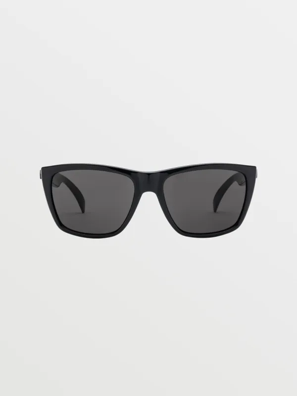 Plasm Sunglasses - Gloss Black/Gray sold by Volcom
