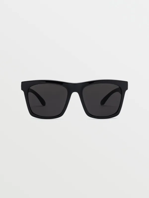Jewel Sunglasses - Gloss Black/Gray sold by Volcom