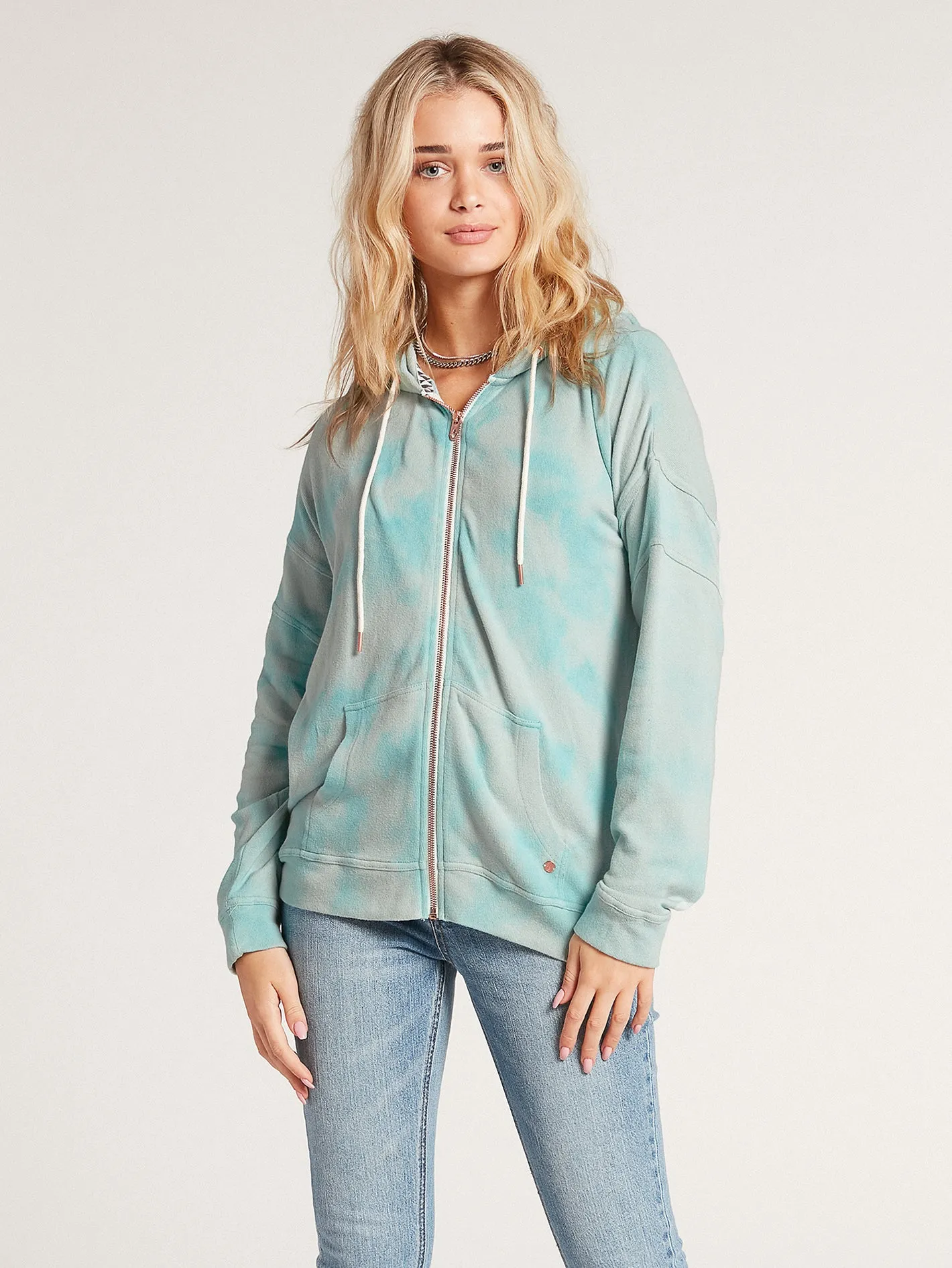 Lived In Lounge Zip Hoodie - Blue Fog sold by Volcom