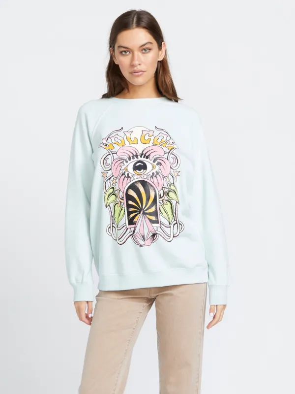 Stone Magic Boyfriend Crew Sweatshirt - Chlorine sold by Volcom