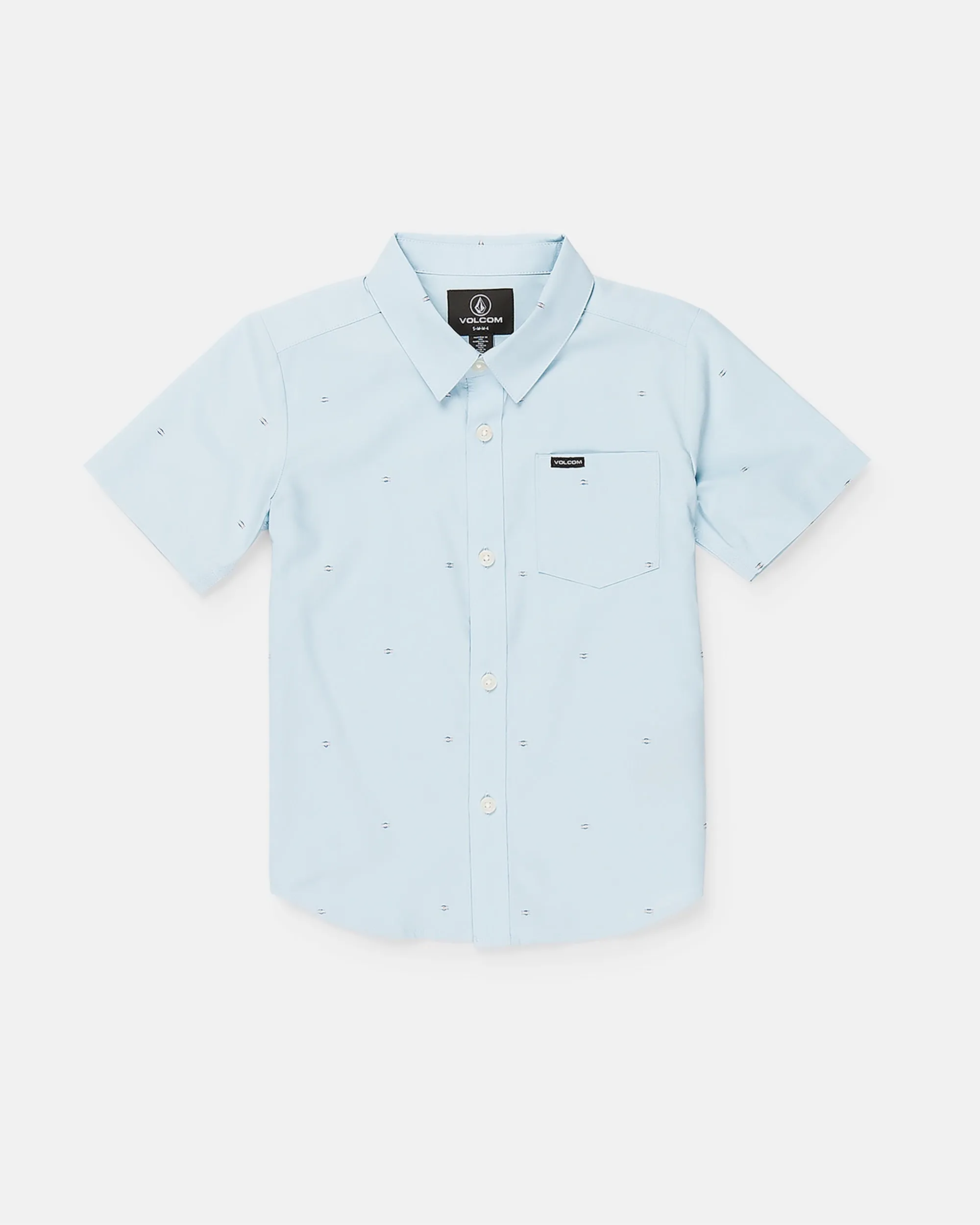 Little Boys Bankstone Short Sleeve Shirt - Light Blue sold by Volcom