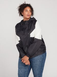 Wind Stoned Windbreaker Plus Size - Black White sold by Volcom