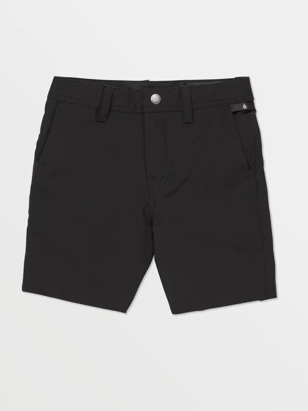 Little Boys Frickin Cross Shred Static Shorts - Black Out sold by Volcom