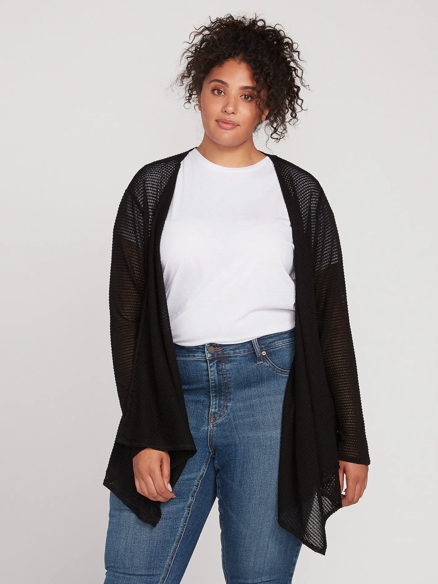 Go Go Wrap Plus Size Cardigan - Black sold by Volcom