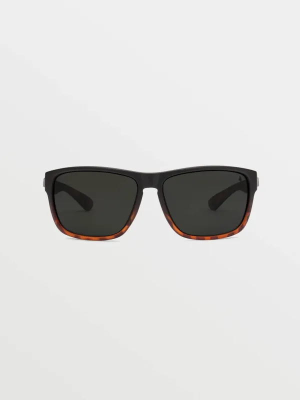 Baloney Sunglasses - Matte Darkside/Gray Polar sold by Volcom