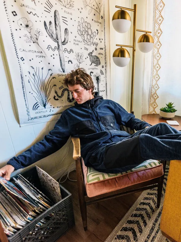 Yzzolater Lined Zip Hoodie - Navy sold by Volcom