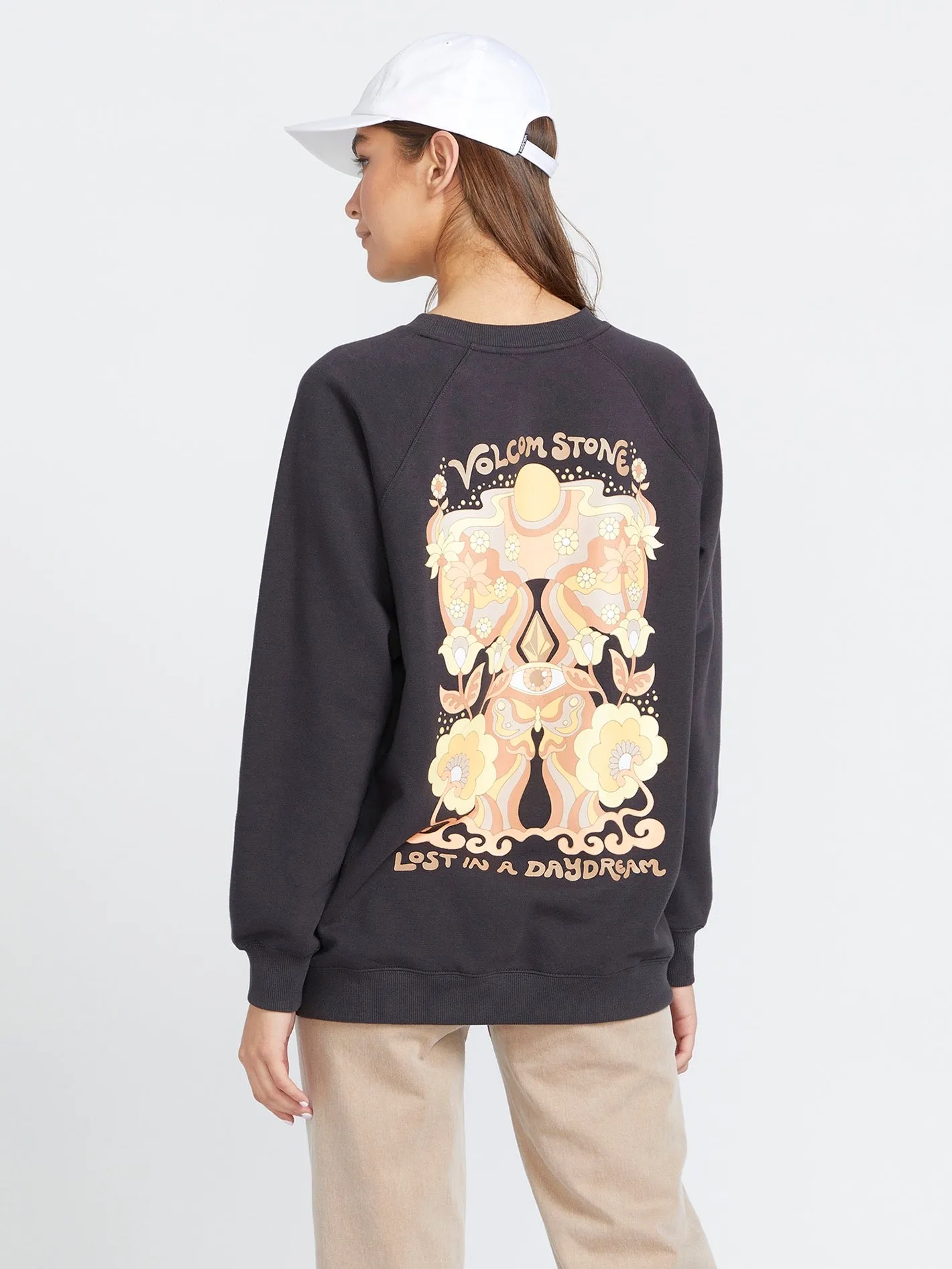 Sun Keep Magic Boyfriend Crew Sweatshirt - Vintage Black sold by Volcom product image thumbnail 4