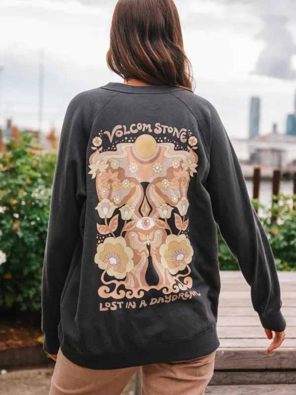 Sun Keep Magic Boyfriend Crew Sweatshirt - Vintage Black sold by Volcom