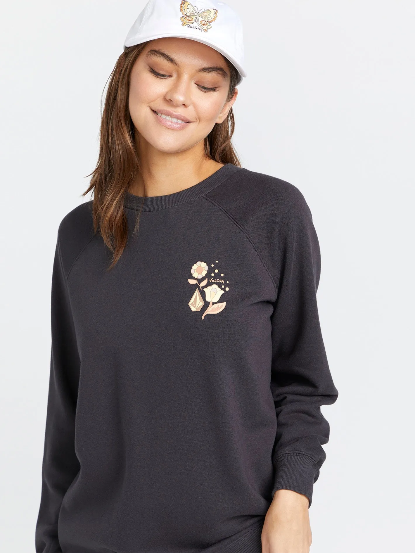 Sun Keep Magic Boyfriend Crew Sweatshirt - Vintage Black sold by Volcom product image thumbnail 5