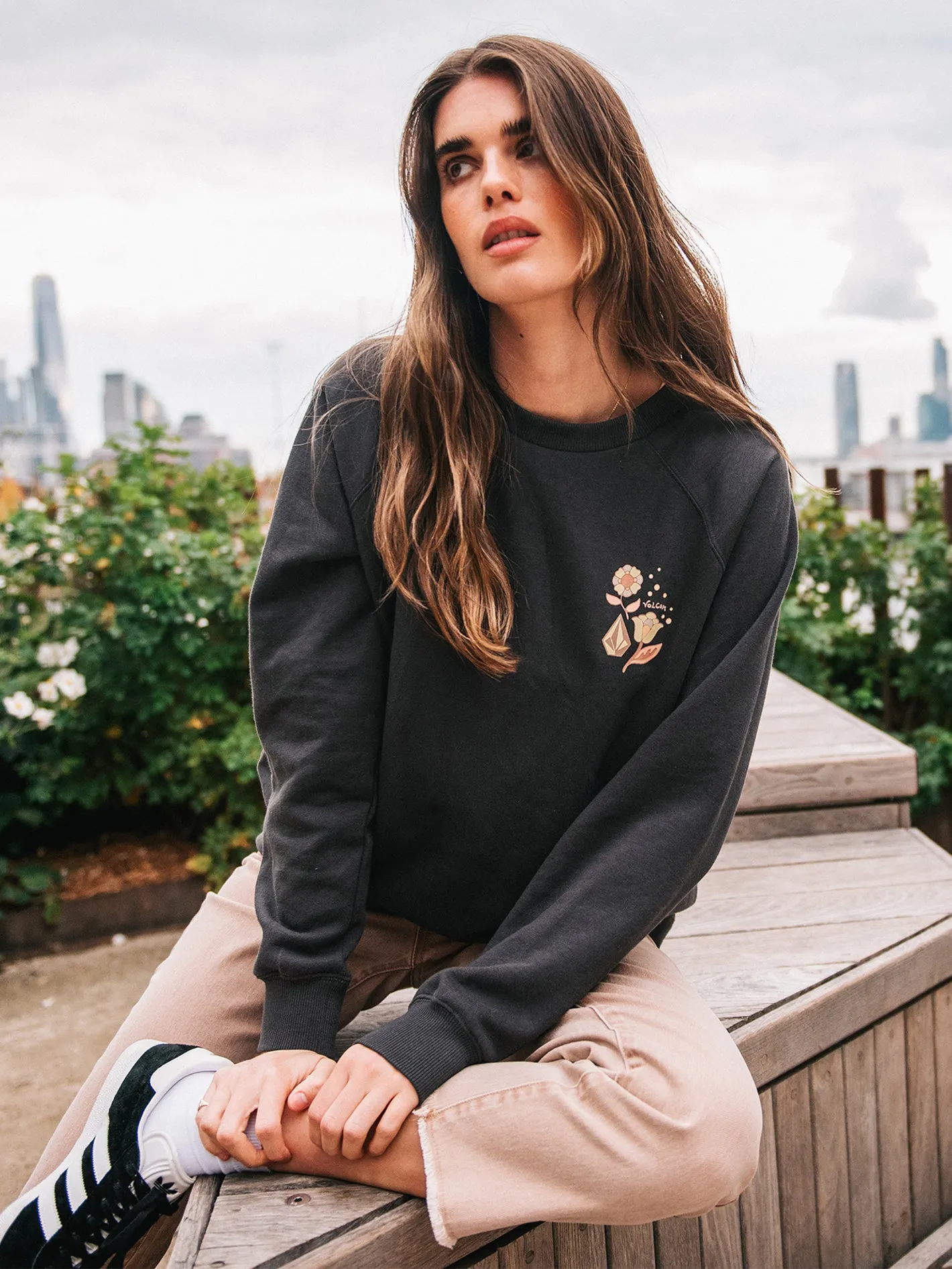 Sun Keep Magic Boyfriend Crew Sweatshirt - Vintage Black sold by Volcom product image thumbnail 2