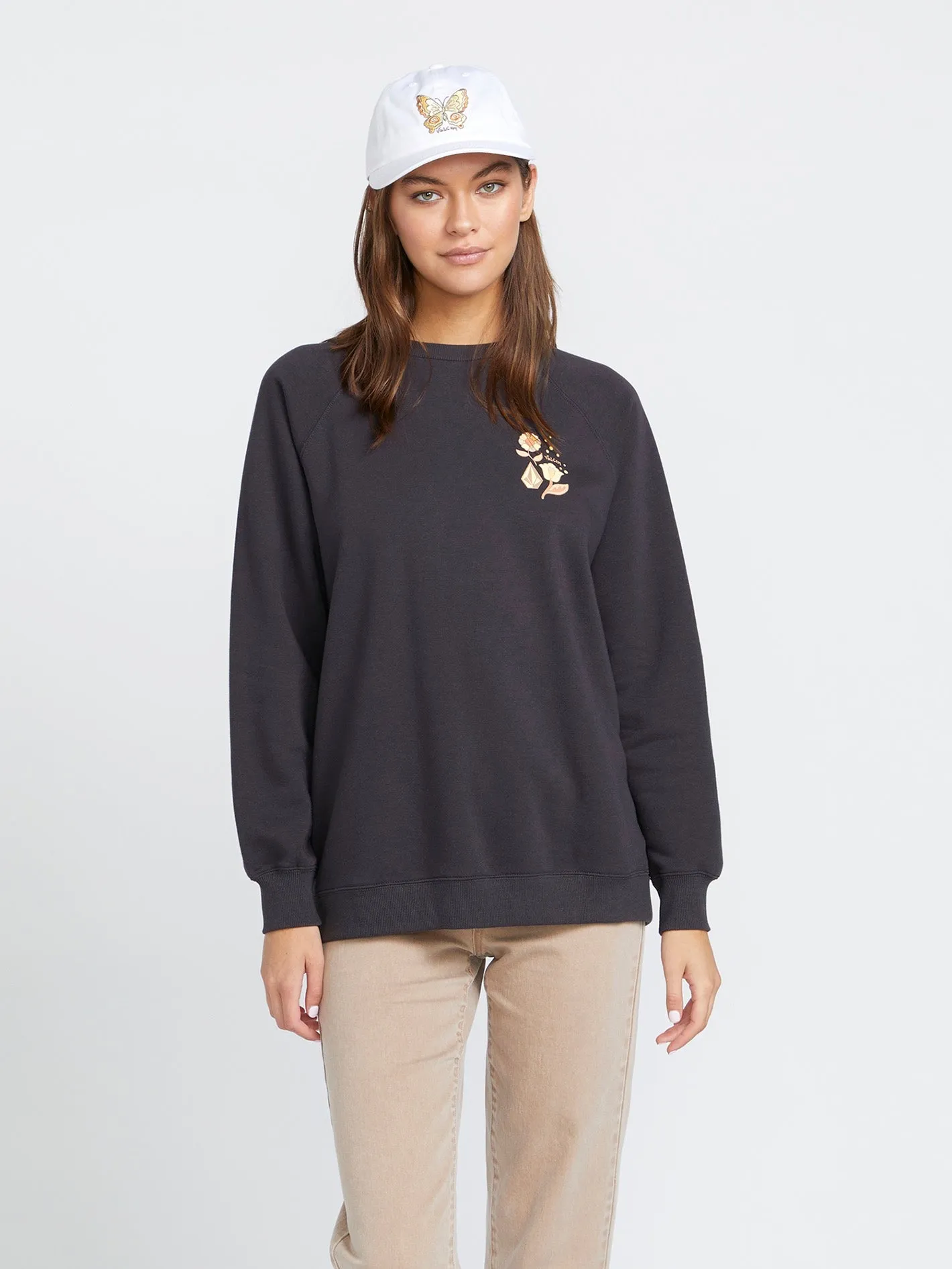 Sun Keep Magic Boyfriend Crew Sweatshirt - Vintage Black sold by Volcom product image thumbnail 3