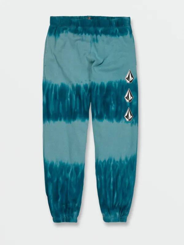 Iconic Stone Plus Elastic Waist Fleece Pants - Coastal Blue sold by Volcom