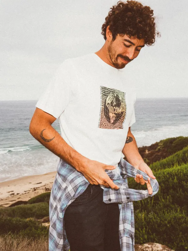 Earthtrippin Farm to Yarn Short Sleeve Tee - Off White sold by Volcom