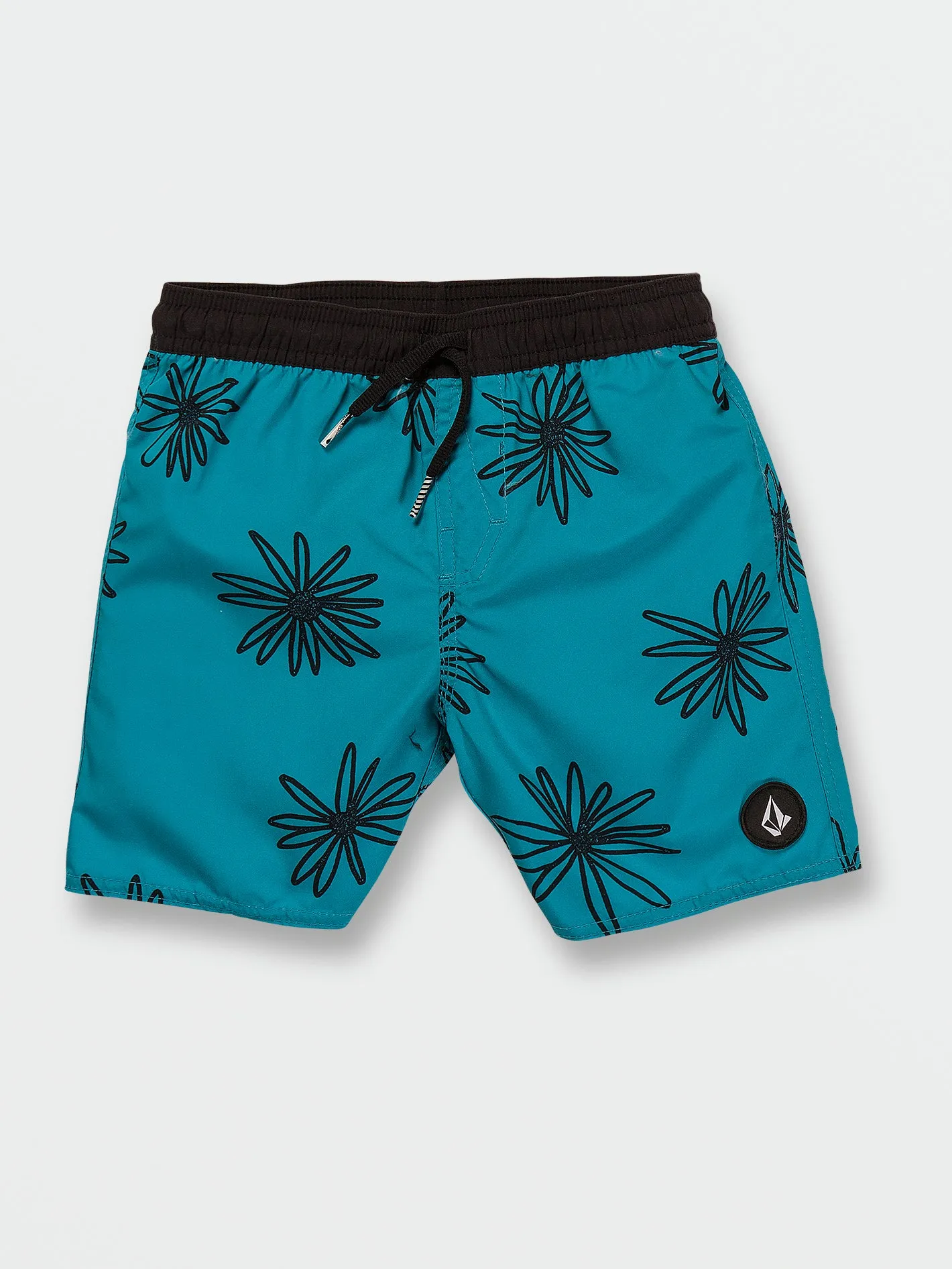 Little Boys Polly Pack Elastic Waist Trunks - Electric Blue sold by Volcom
