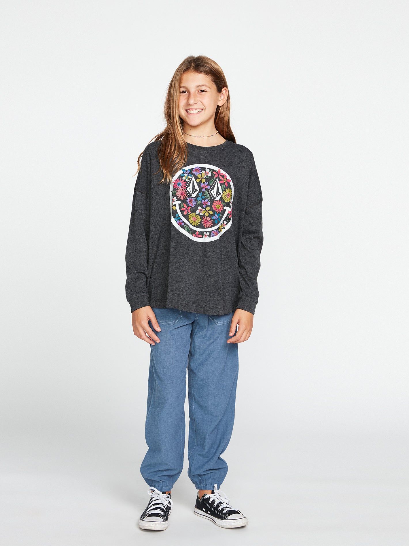 Girls Werkin Doubles Long Sleeve Tee - Black sold by Volcom