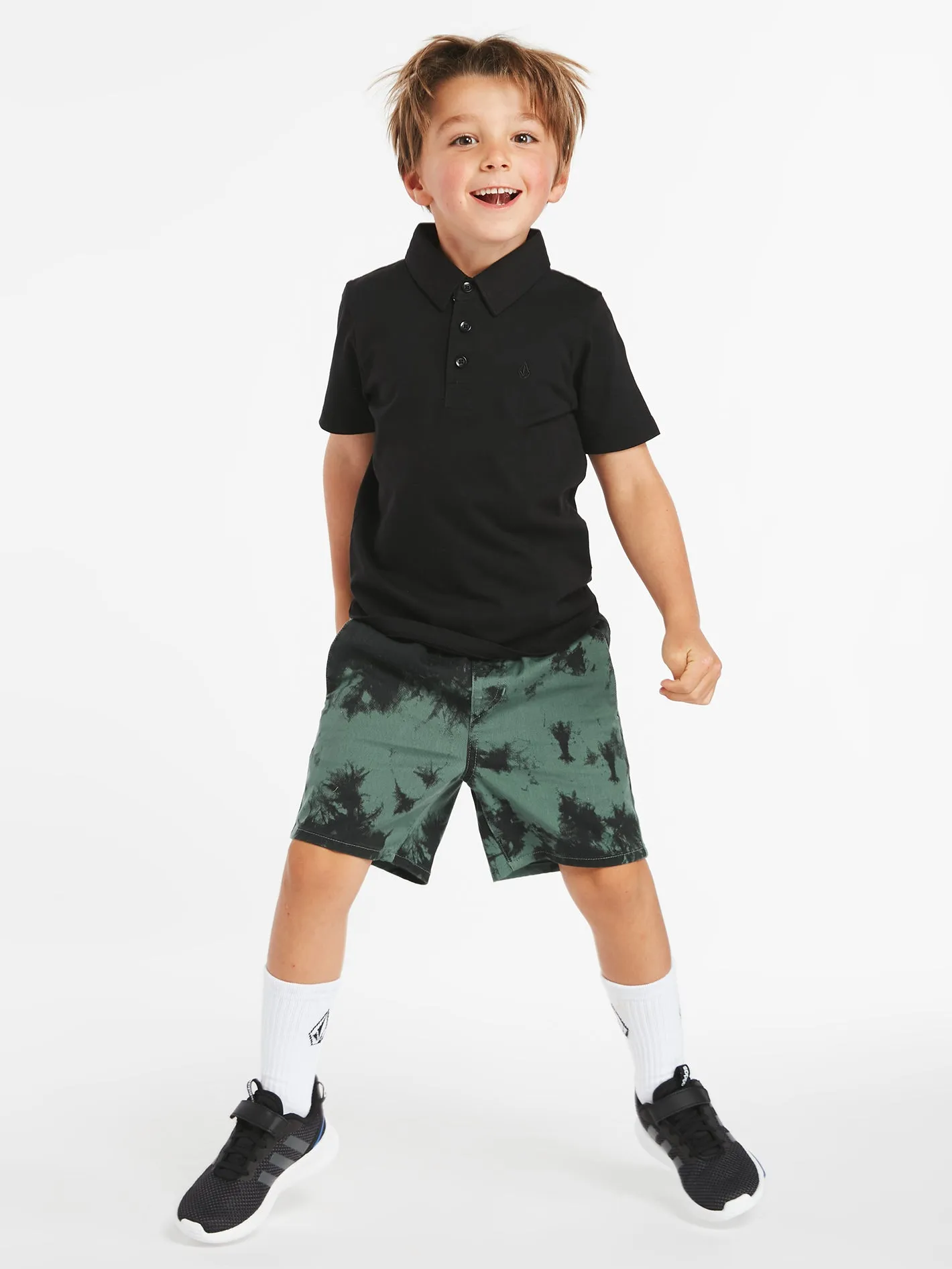 Little Boys Wowzer Polo Short Sleeve Shirt - Black sold by Volcom product image thumbnail 3