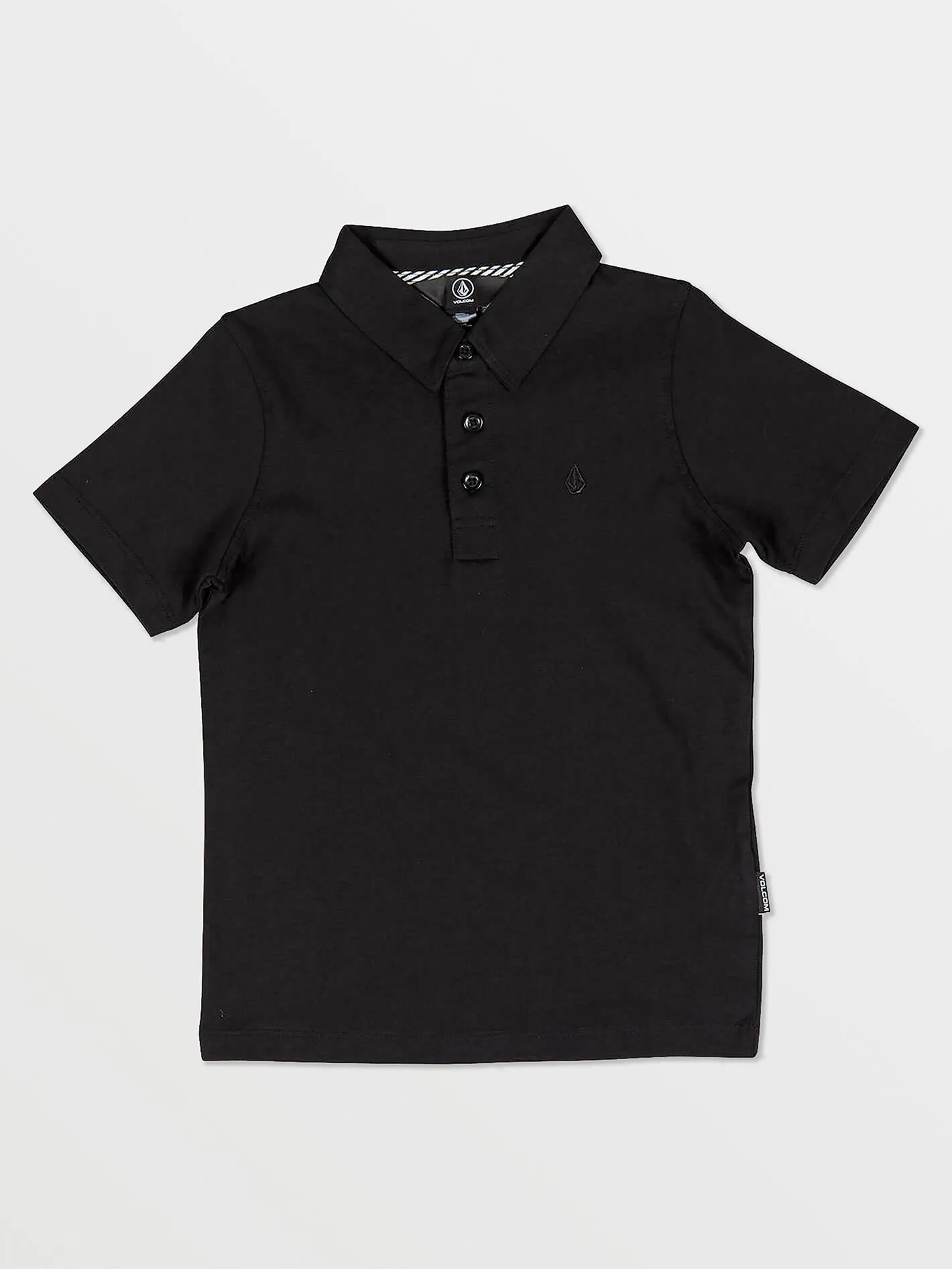 Little Boys Wowzer Polo Short Sleeve Shirt - Black sold by Volcom