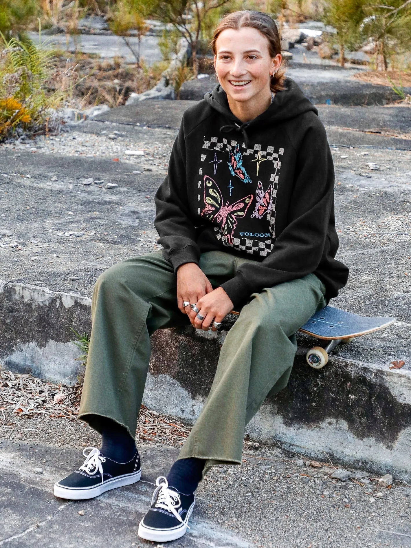 Truly Stoked Boyfriend Hoodie - Black sold by Volcom product image thumbnail 5