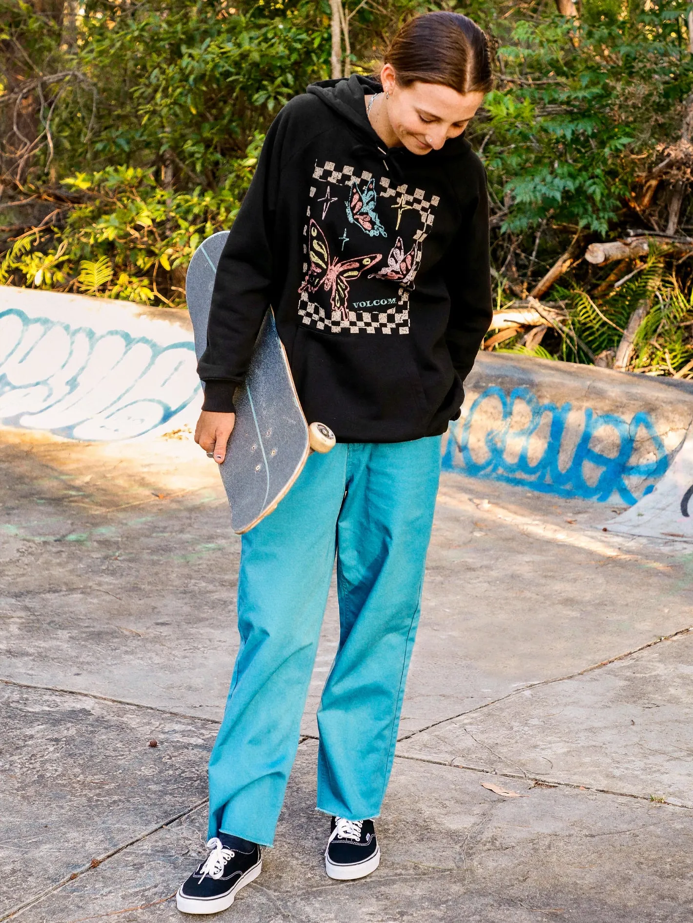 Truly Stoked Boyfriend Hoodie - Black sold by Volcom