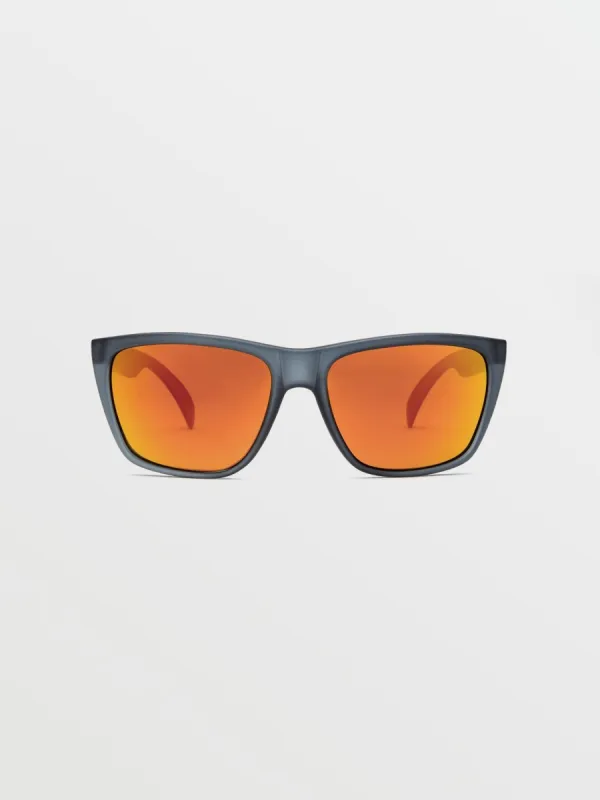 Plasm Sunglasses - Matte Smoke/Heat Polar made by Volcom
