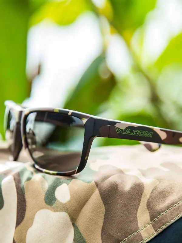 Baloney Sunglasses - Matte Camo/Gray sold by Volcom