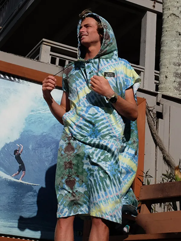Volcom x Matador Packable Beach Poncho - Tie Dye sold by Volcom