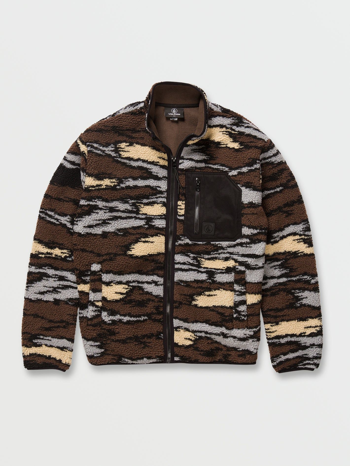 Muzzer Fuzzar Zip Fleece Jacket - Bark Brown sold by Volcom product image thumbnail 4