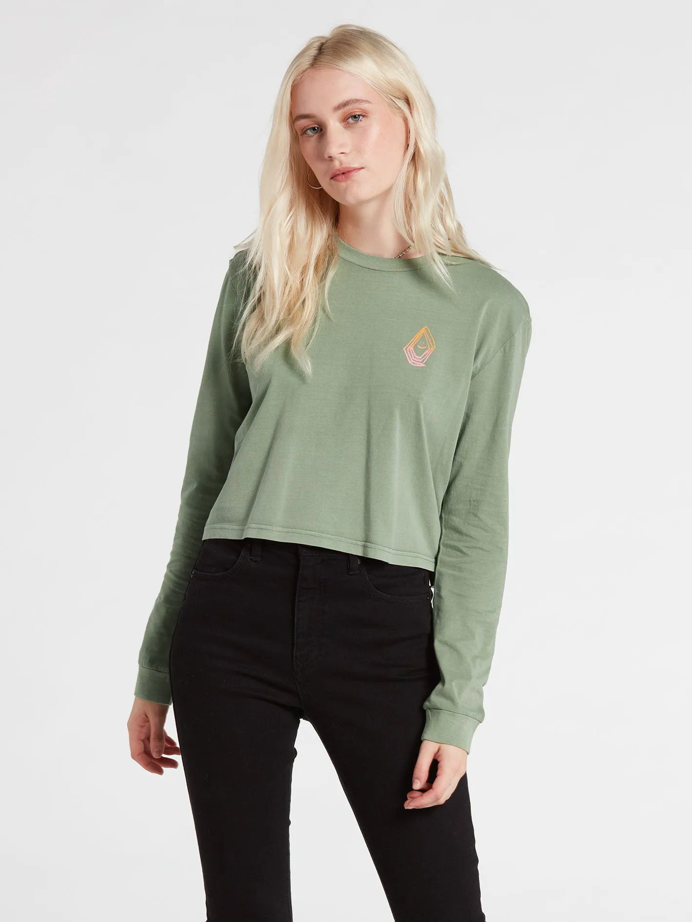 The Volcom Stones Long Sleeve Tee - Light Army sold by Volcom product image thumbnail 4
