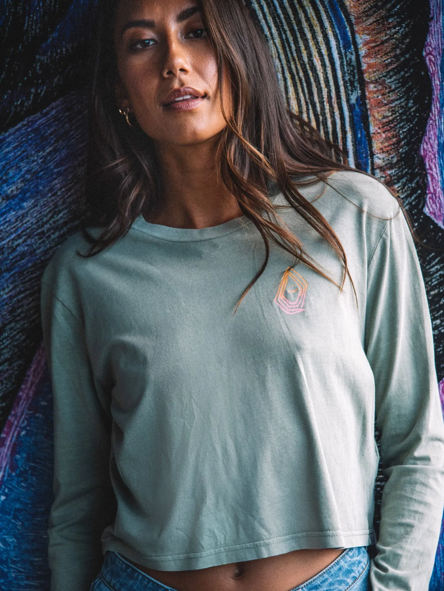 The Volcom Stones Long Sleeve Tee - Light Army sold by Volcom product image thumbnail 3