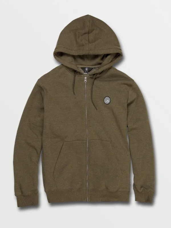 Single Stone Zip Fleece Hoodie - Military sold by Volcom