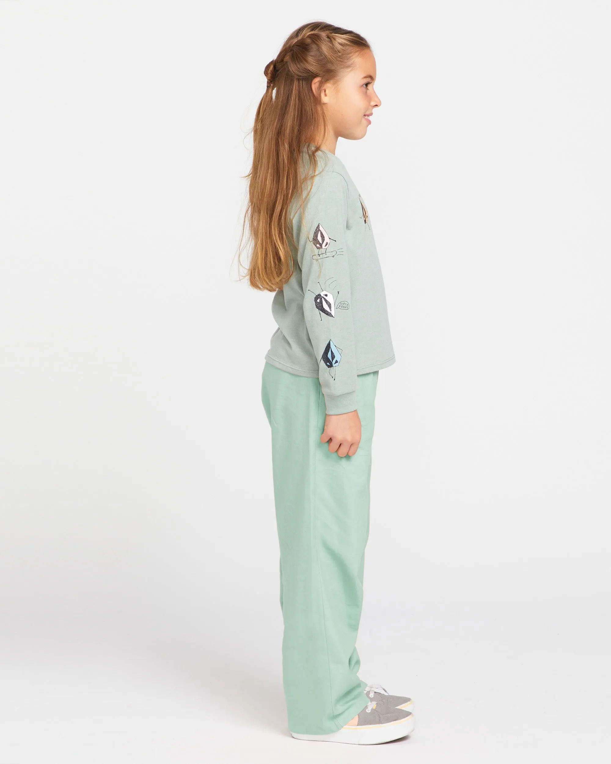 Little Girls Made From Stoke Long Sleeve Tee - Sea Spray sold by Volcom product image thumbnail 3