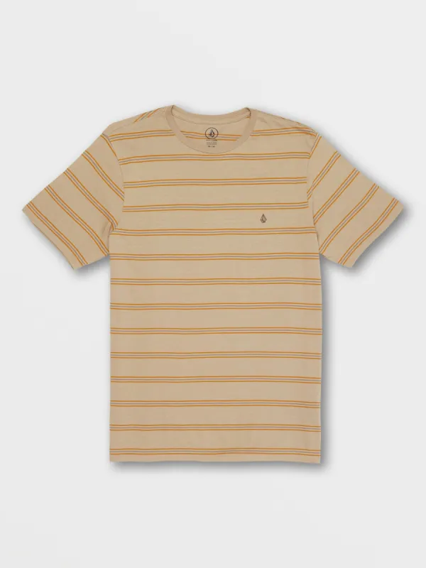 Parables Stripes Crew Tee - Brown Stripe sold by Volcom
