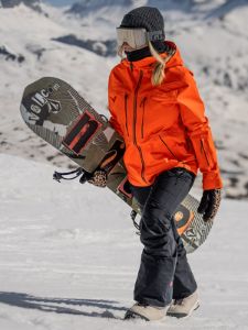 Womens Vs 3L Stretch Gore Jacket - Orange Shock (2022) sold by Volcom